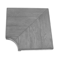 Угловой элемент Aquaviva 90°, 500х500х70-40, Wood серый - wod-mir.ru 