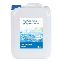 Global Wellness Экофлок Super жидкое средство для очистки воды, 20л - wod-mir.ru 