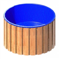 Купель пластиковая со ступенью VH1500 с каркасом и отделкой - wod-mir.ru 