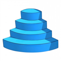 Закругленные ступени для бассейна 4 шт - wod-mir.ru 
