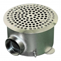 Донный слив RunwillPools Р4-06L круглый сетчатый, 160x100мм, ВР 2", AISI-316 (универсальный) - wod-mir.ru 