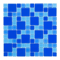 Мозаика стеклянная Aquaviva Cristall Dark Blue DCM305 - wod-mir.ru 