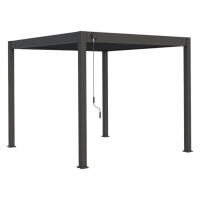 Пергола Aquaviva Интро 3х3м, Антрацит (руч. упр. ламелями, отдельностоящая) - wod-mir.ru 