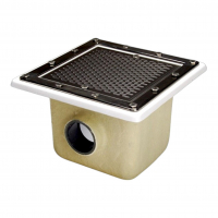 Донный слив AstralPool квадратный, 515х515мм, подключение 160мм (под пленку) - wod-mir.ru 