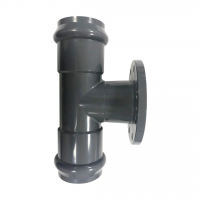 Тройник 90° раструбный 160мм, с ПВХ фланцем - wod-mir.ru 