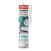 Герметик силиконовый Litokol Litosil, светло-серый (280мл) - wod-mir.ru 