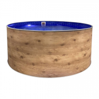 Бассейн Лагуна 6х1,25м круглый, светлое дерево - wod-mir.ru 