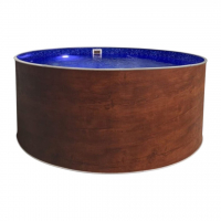 Бассейн Лагуна 5,5х1,25м круглый, темное дерево - wod-mir.ru 