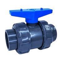 Кран шаровый ПВХ Aquaviva, d50х1 1/2", внутренняя резьба - wod-mir.ru 