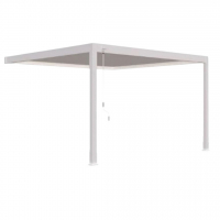 Пергола Aquaviva Модерн 4х3м, Белая (монтаж к стене, руч. упр. ламелями) - wod-mir.ru 