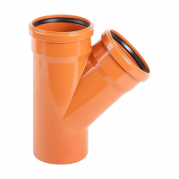 Тройник 45° НПВХ Aquaviva редукционный, d160х110мм - wod-mir.ru 
