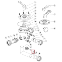 Колено 6-ти позиционного вентиля Aquaviva S/SP/MFS, 125мм (1013116) - wod-mir.ru 