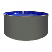 Бассейн Лагуна 4,5х1,25м круглый, платина - wod-mir.ru 