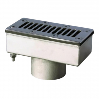  Слив переливного лотка RunwillPools Р13-06L, AISI-316 (под пленку) - wod-mir.ru 