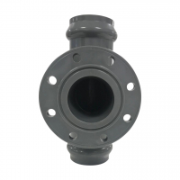 Тройник 90° раструбный переходной 315х160мм с ПВХ фланцем - wod-mir.ru 