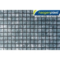 Пленка ПВХ Haogenplast Matrix Silver Black-3D, ширина 1,65м (мозаика серая с чёрной затиркой) - wod-mir.ru - Екатеринбург 