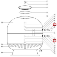 Фланец для крепления 5 крановой обвязки Aquaviva 1400мм  - wod-mir.ru 