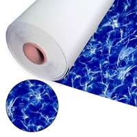 Пленка ПВХ Aquaviva Caribbean 1,65x25,2м (41,58м²) мрамор синий - wod-mir.ru 