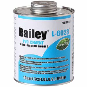 Клей для труб ПВХ Bailey L-6023 946 мл - wod-mir.ru 