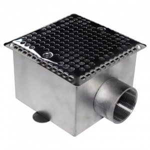 Донный слив RunwillPools Р4-08L, 150х150х100, AISI-316 (под пленку) - wod-mir.ru 