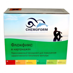 Chemoform Флокфикс средство для удаления взвешенных частиц в воде (картриджи), 1кг - wod-mir.ru 