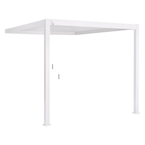 Пергола металлическая Aquaviva Авангард Макс, 4х4м, Белая (монтаж к стене) - wod-mir.ru 