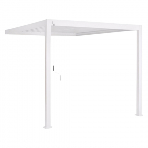 Пергола Aquaviva Авангард Макс 4х4м, Белая (монтаж к стене, руч. упр. ламелями) - wod-mir.ru 