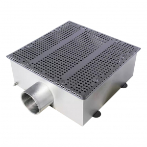 Донный слив RunwillPools Р4-14L квадратный, 400х400х150мм, ВР 4", AISI-316 (универсальный) - wod-mir.ru 