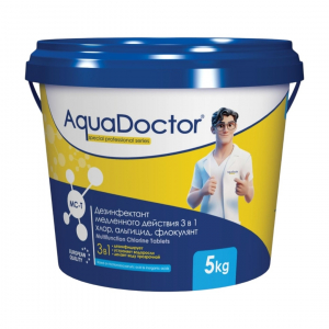  AquaDoctor MC-T хлор длительного действия 3в1, таблетки (200г), 5кг - wod-mir.ru 