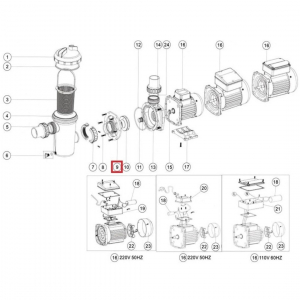Фланец насоса Aquaviva SD/ST (01021046) - wod-mir.ru 