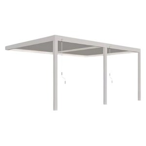 Пергола металлическая Aquaviva Авангард Макс, 8х4м, Белая (монтаж к стене) - wod-mir.ru 