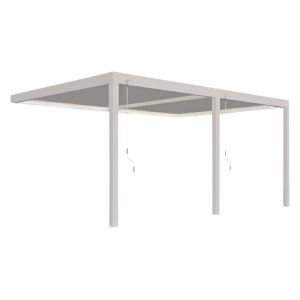 Пергола Aquaviva Модерн 6х3м, Белая (монтаж к стене, руч. упр. ламелями) - wod-mir.ru 