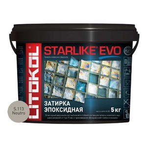 Эпоксидная затирка Litokol Starlike Evo S.113 Neutro (5кг) - wod-mir.ru 
