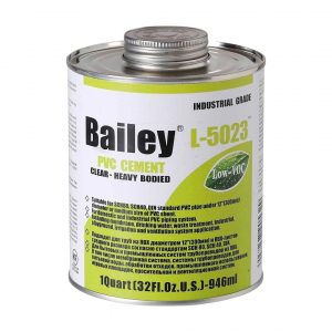 Клей для труб ПВХ Bailey L-5023, 946мл (для больших диаметров) - wod-mir.ru 