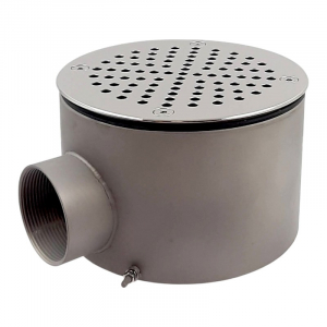 Донный слив Xenozone СД.60.2 круглый, 165х100мм, AISI-304 (под пленку) - wod-mir.ru 