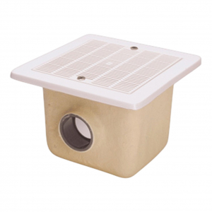 Донный слив AstralPool квадратный, 330х330мм, подключение 90мм (под плитку) - wod-mir.ru 