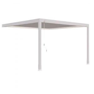 Пергола Aquaviva Авангард Макс 6х4м, Белая (монтаж к стене, руч. упр. ламелями) - wod-mir.ru 