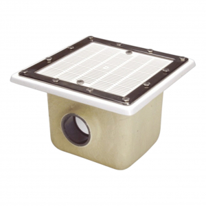 Донный слив AstralPool квадратный, 355х355мм, подключение 110мм (под пленку) - wod-mir.ru 