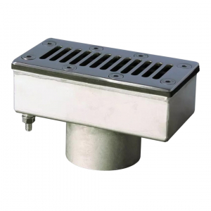  Слив переливного лотка RunwillPools Р13-06L, AISI-316 (под пленку) - wod-mir.ru 