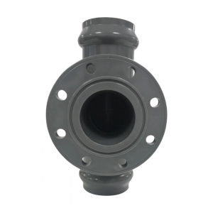 Тройник 90° раструбный переходной 315х110мм с ПВХ фланцем - wod-mir.ru 