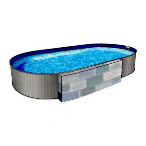 Бассейн Гигабасс 10х3х1,5м овальный, платина - wod-mir.ru 