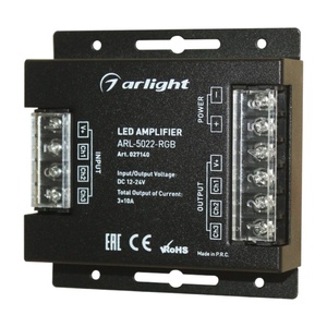 Усилитель ARL-5022-RGB (12-24В, 3x10A, 360-720В), RunwillPools Р11-05.4 - wod-mir.ru 