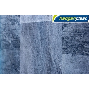 Пленка ПВХ Haogenplast StoneTile Grey-3D, ширина 1,65м (серый камень) - wod-mir.ru - Екатеринбург 