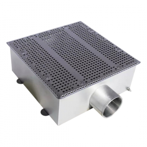 Донный слив RunwillPools Р4-11 квадратный, 350х350х150, AISI-304 (под плитку) - wod-mir.ru 