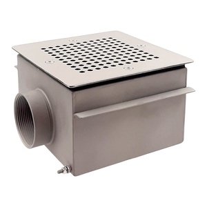 Донный слив Xenozone СД.50.2, 150х150х100мм, AISI-304 (под пленку) - wod-mir.ru 