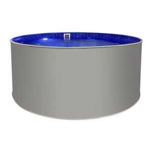 Бассейн Лагуна 4х1,25м круглый, светло-серый - wod-mir.ru 