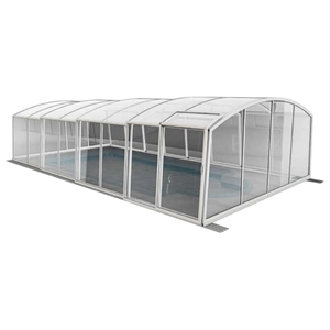 Павильон 10,6х4,5х1,9м, 5 секций, Seccon AVRORA H (монолитный поликарбонат) - wod-mir.ru 
